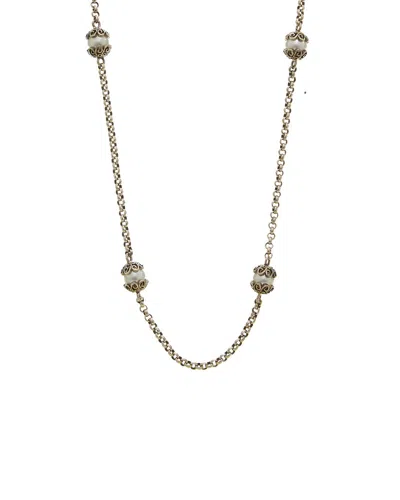 Konstantino Silver Pearl Toggle Necklace In Multi