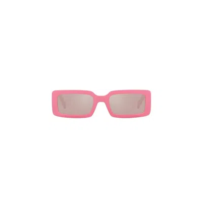 Dolce & Gabbana Dg6187 Rectangle-frame Injected Sunglasses In Pink