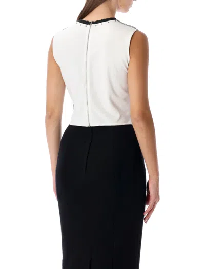 Dolce & Gabbana Jersey Sleeveless T-shirt With Print In White