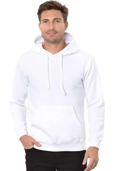 Threadfast Apparel Epic Fleece Pullover Hooded Sweatshirt In White