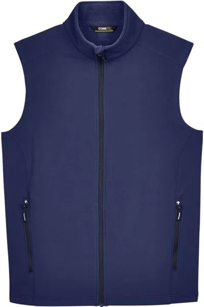 Core365 Cruise Two-layer Fleece Bonded Soft Shell Vest In Blue