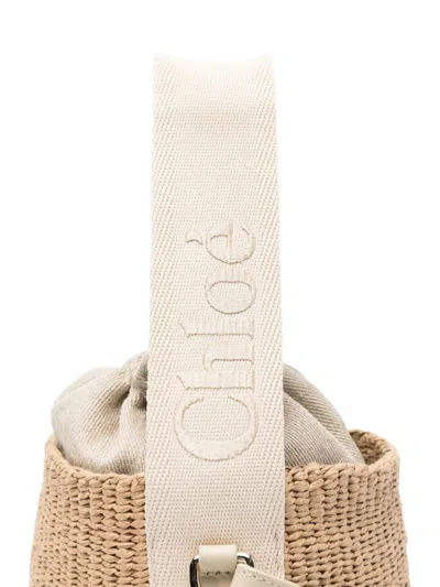 Chloé Woven Top-handle Shoulder Bag In Brown