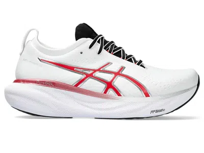 Asics Gel-nimbus 25 Anniversary 'classic Red' In White
