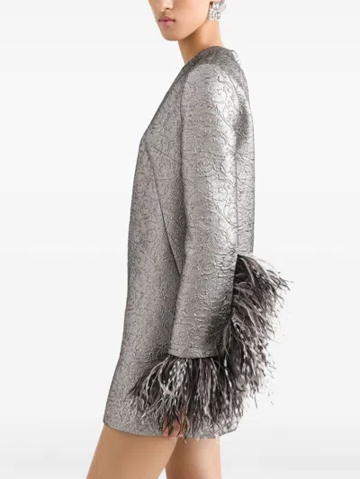 Dolce & Gabbana Short Silver ml Dress In Metallic