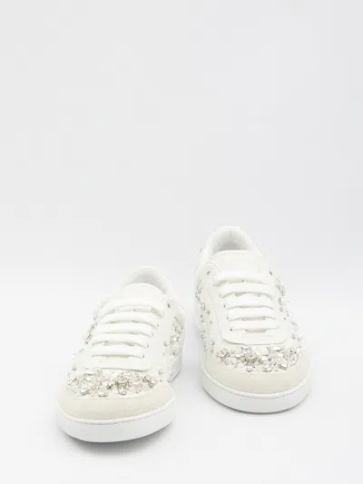 Dolce & Gabbana Sneakers Embellished With Rhinestones In White