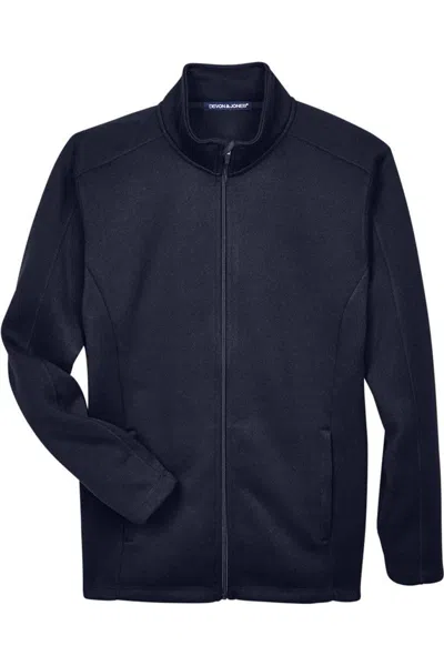 Devon & Jones Bristol Full-zip Sweater Fleece Jacket In Blue