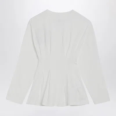 Douuod James Sweater In Ivory Cotton In White