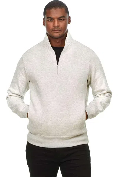 Threadfast Apparel Ultimate Fleece Quarter-zip Sweatshirt In Gray