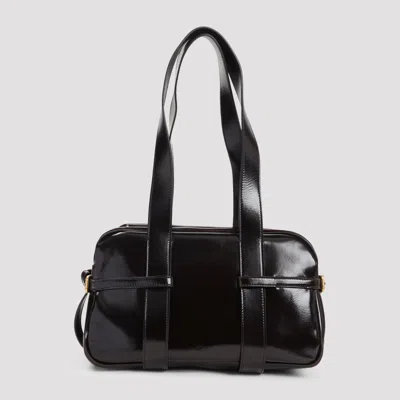 Dries Van Noten Ruby Red Leather Medium Bowling Shoulder Bag