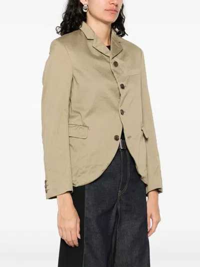 Comme Des Garçons Single-breasted Blazer In Brown