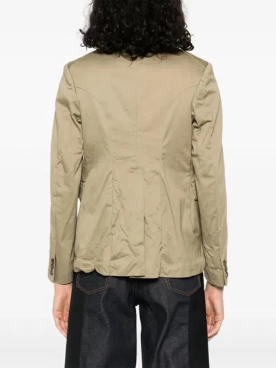Comme Des Garçons Single-breasted Blazer In Brown