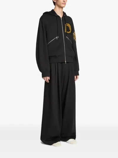 Dries Van Noten Sweatshirt With Embroidery In Animal Print