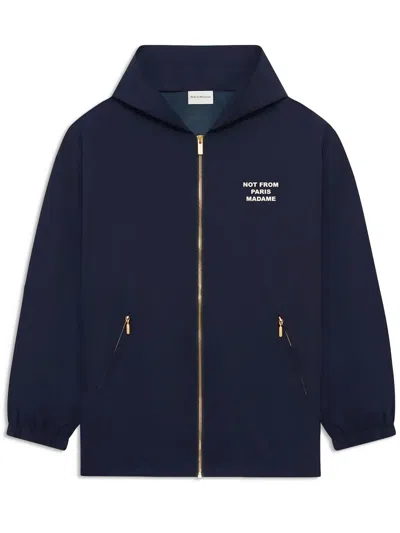 Drôle De Monsieur La Veste Capuche Slogan In Animal Print