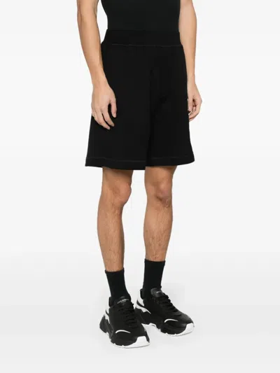 Dsquared2 D2 Appliqué Track Shorts In Black