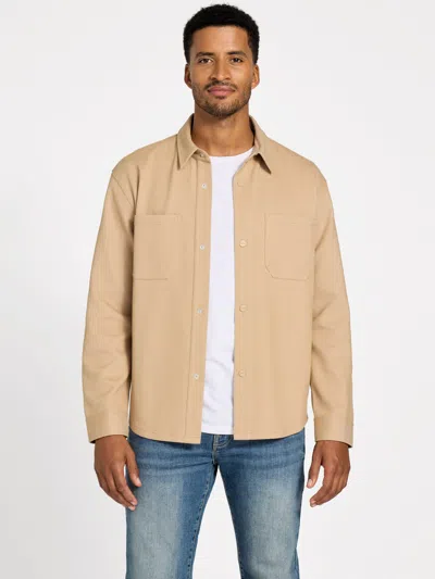 Guess Factory Giovanni Textured-knit Pocket Shirt In Neutral