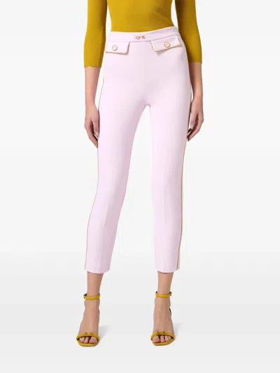 Elisabetta Franchi Pink Pants With Mustard Details In Pink