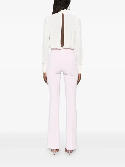 Elisabetta Franchi White Pink Chest Overall In Multi