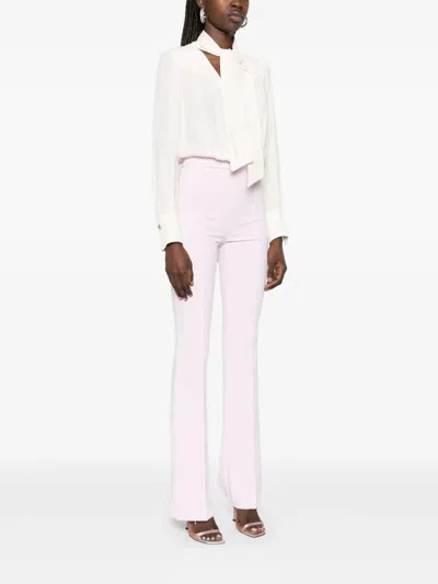 Elisabetta Franchi White Pink Chest Overall In Multi