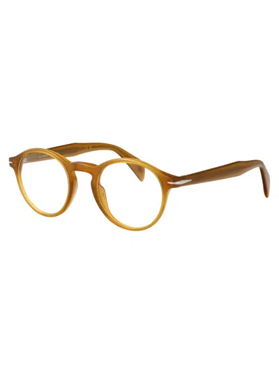 David Beckham Yellow Acetate Glasses In Brown