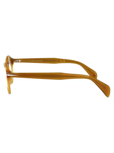 David Beckham Yellow Acetate Glasses In Brown