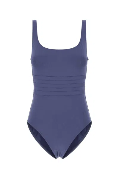 Eres High-cut Leg Sleeveless Swimsuit In Blue