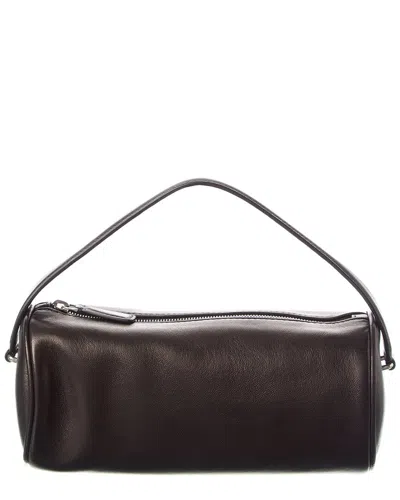 The Row Round 90's Leather Clutch In Black