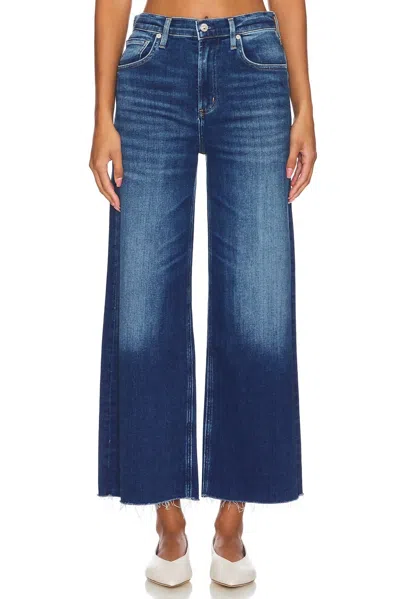 Citizen Of Humanity Lyra Wide Leg Crop Jeans In Ambry In Blue