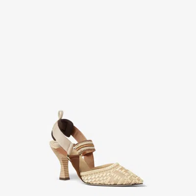 Fendi Colibri Rete Ricam.rafia Ff In Neutral