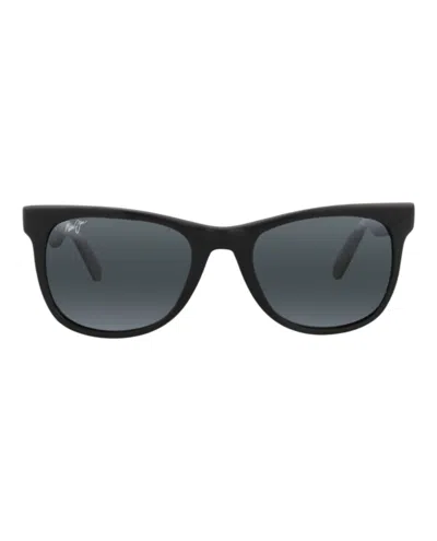 Maui Jim Round-frame Nylon Sunglasses In Black
