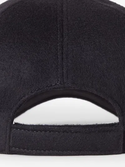 Fendi Cashmere And Wool Cap Featuring Embroidery In Black