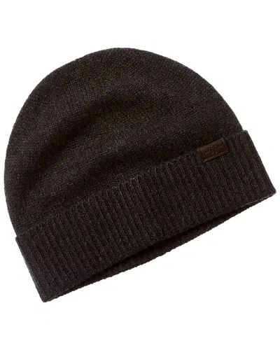 Hickey Freeman Rib Cuff Jersey Cashmere Beanie In Gray