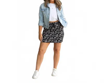 Julia Rose The Millie Bow Jogger Skirt In White In White