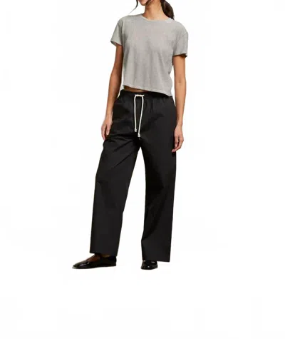 Perfectwhitetee Women's Harley Stripe Cotton Boxy Crew Top In Ivory/black Stripe In Multi