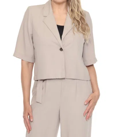 Joseph Ribkoff One-button Short Blazer Jacket In Dune In Pink