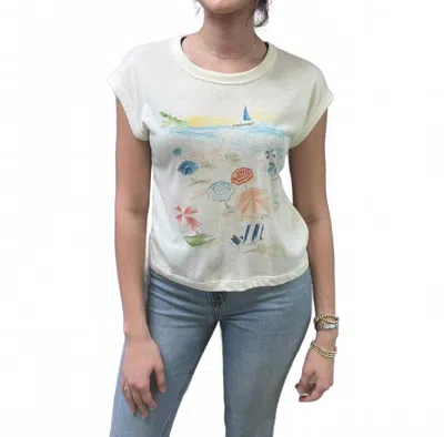 Chaser Bella Jersey Tee In Stary White In Multi