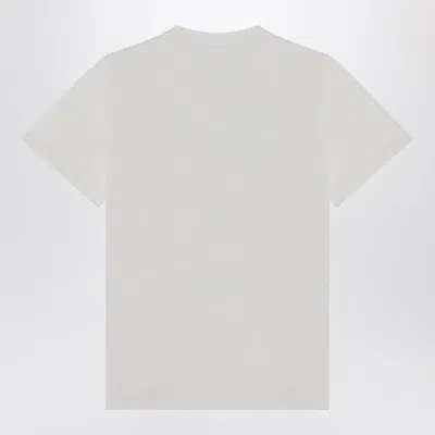Ganni Ivory T-shirt With Grape Print In Animal Print