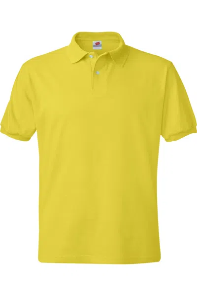 Hanes Ecosmart Jersey Polo In Yellow