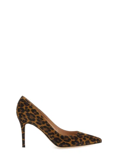 Gianvito Rossi Leopard Print Suede Pumps In Animal Print