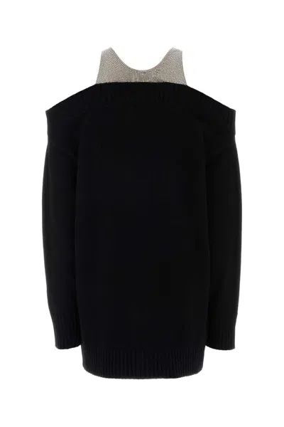 Giuseppe Di Morabito Oversized Knit Sweater Off-the-shoulder Style In Black