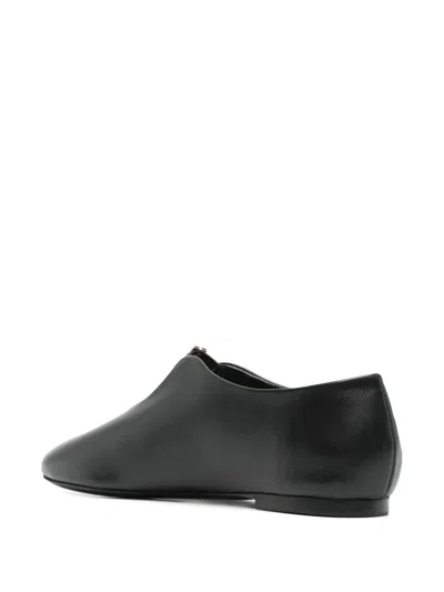 Givenchy Black Ballerina With Gold Logo Detail In Multi