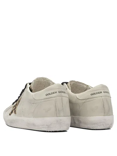 Golden Goose Super-star Leather Sneakers In Animal Print