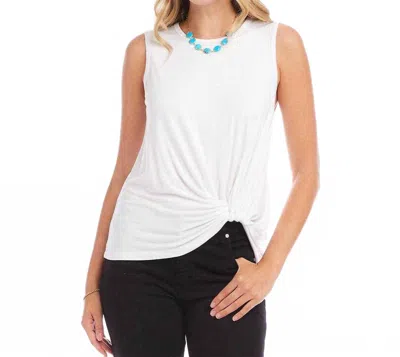 Karen Kane Sleeveless Pick-up Top In Off White In White