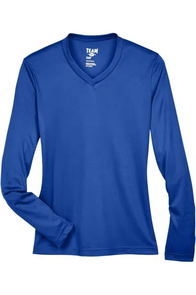 Team 365 Women's Zone Performance Long Sleeve T-shirt In Blue