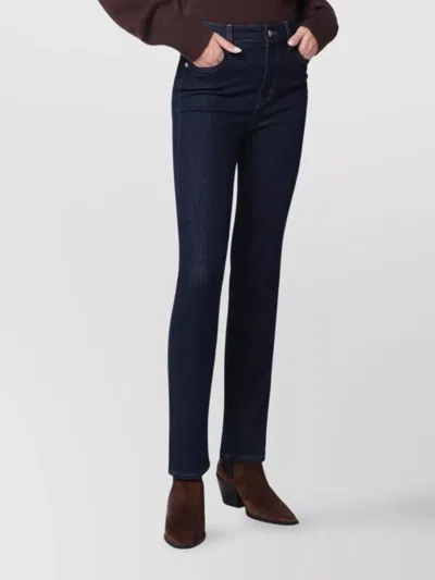 Frame Straight Jeans Five-pocket Design In Blue