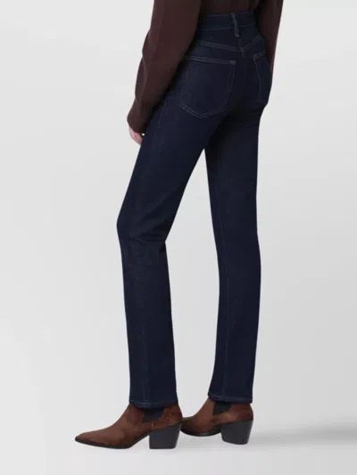 Frame Straight Jeans Five-pocket Design In Blue