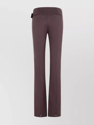 Sportmax Banda Slim Trouser In Virgin Wool Blend In Burgundy