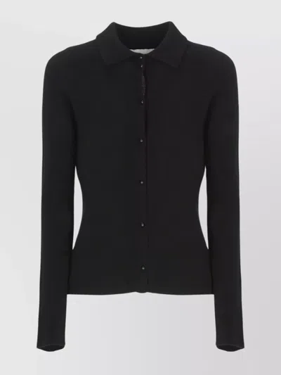 Vanisé Button-down Sweater In Black