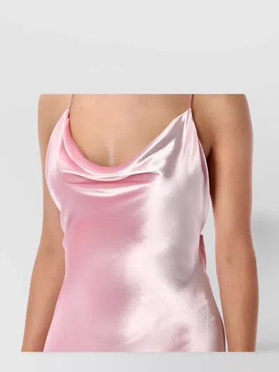 Alberta Ferretti Soft Cowl Neck Long Velvet Gown In Animal Print