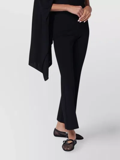 Simkhai Flared Ankle Trousers Elastic Waistband In Black