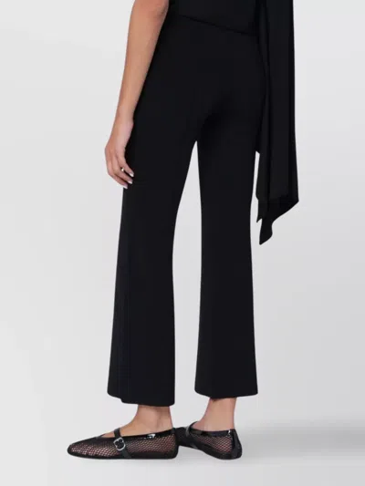 Simkhai Flared Ankle Trousers Elastic Waistband In Black